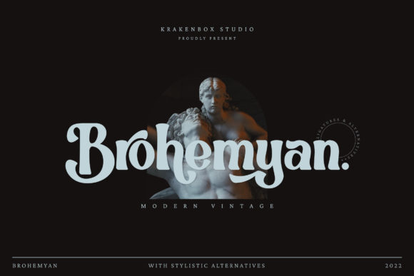 Brohemyan: A Vintage-Styled Display Font for Modern Projects