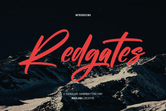Redgates: The Bold Script Font for Modern Branding