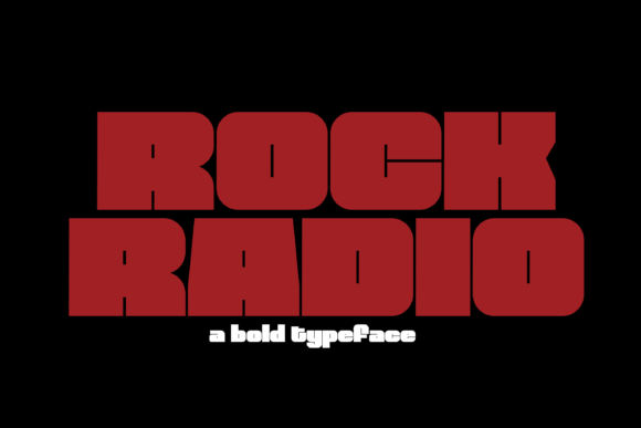 Rock Radio: A Bold Sans Serif Font for Impactful Design