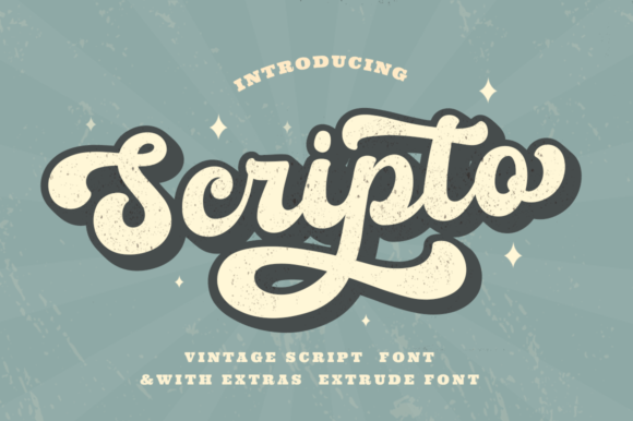 Scripto: A Bold Retro Script for Modern Designers