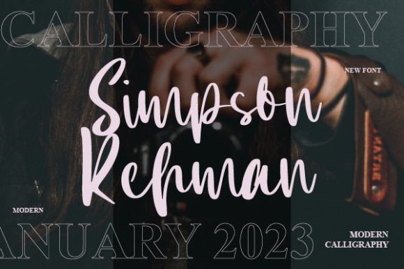 Simpson Rehman: A Flowing Handwritten Font for Timeless Design