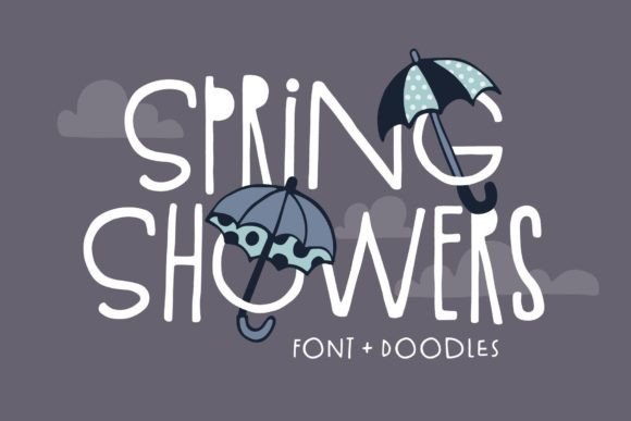 Spring Showers: A Creative Display Font for Whimsical Branding